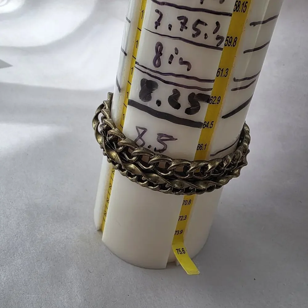 Graziano Italy Bangle Bracelet 3 Piece Set Statement‎ Antiqued Gold